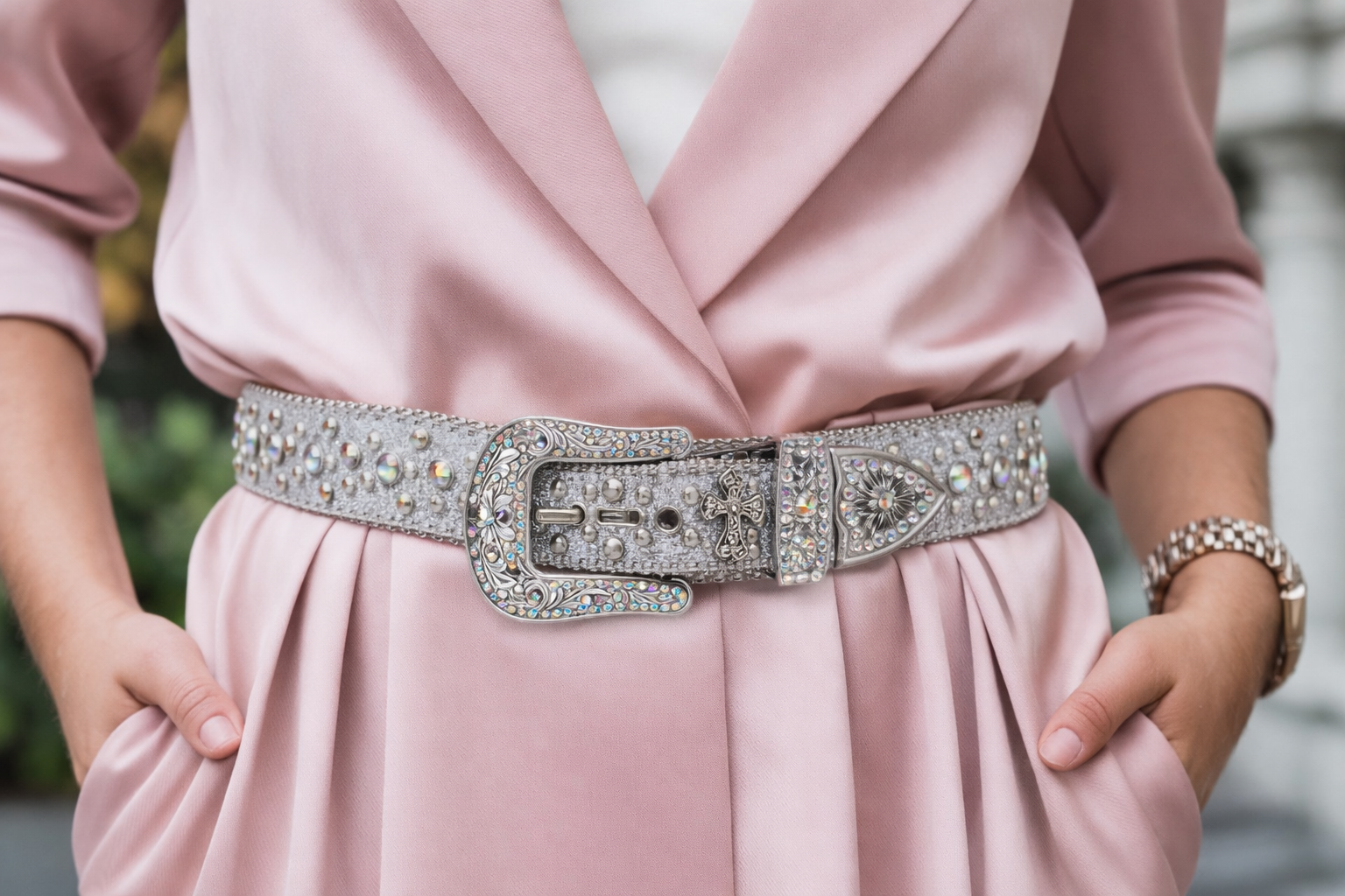 How to Style Rhinestone & Bling Belts Easily – Rhinestone Belt Shop