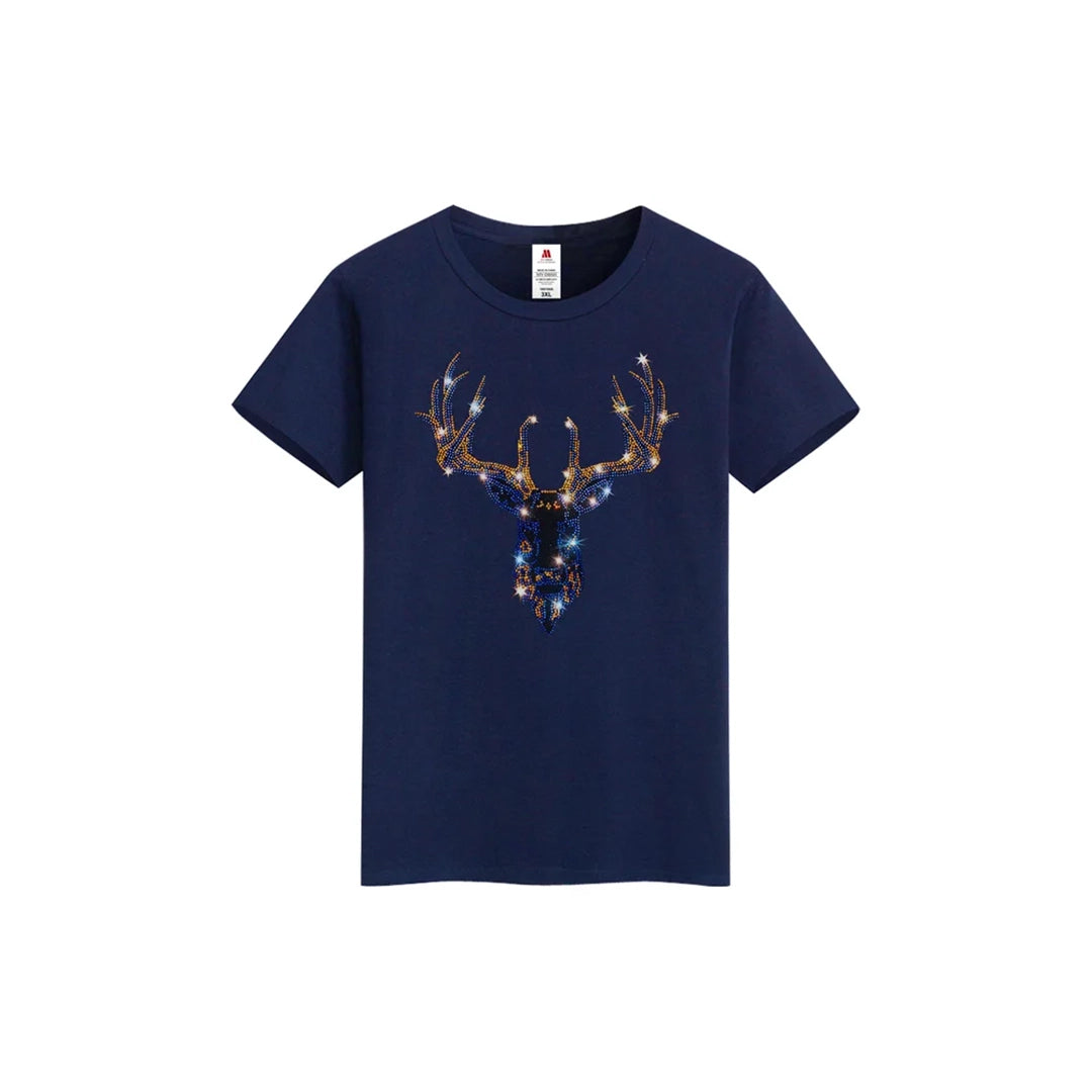 Markhor Print Rhinestone T-shirt