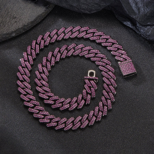 13mm hip hop classic rhinestone Cuban link chain – Rhinestone Belt Shop