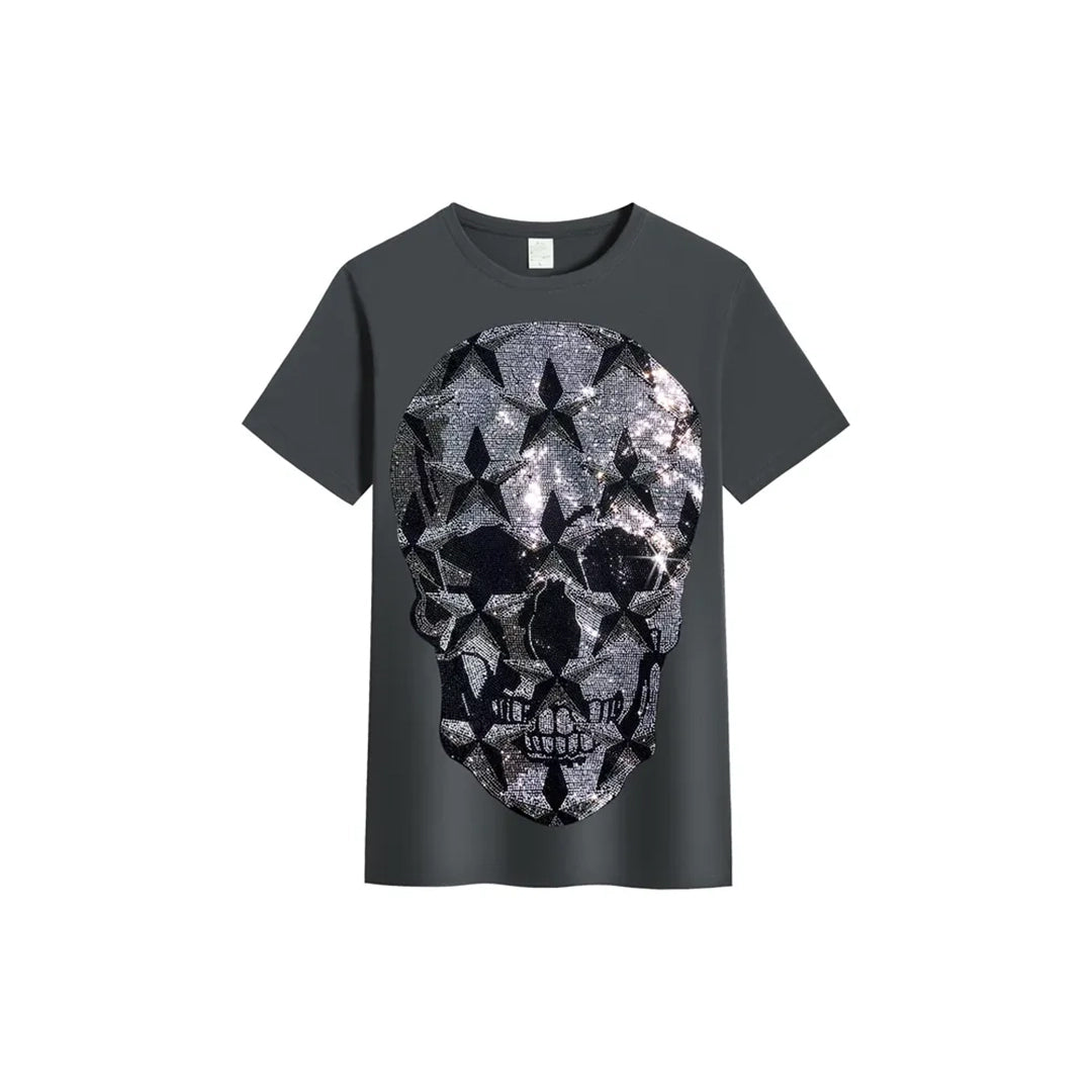Shiny Rhinestone Skull T-shirt
