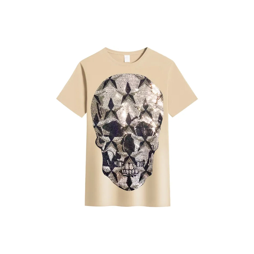 Shiny Rhinestone Skull T-shirt
