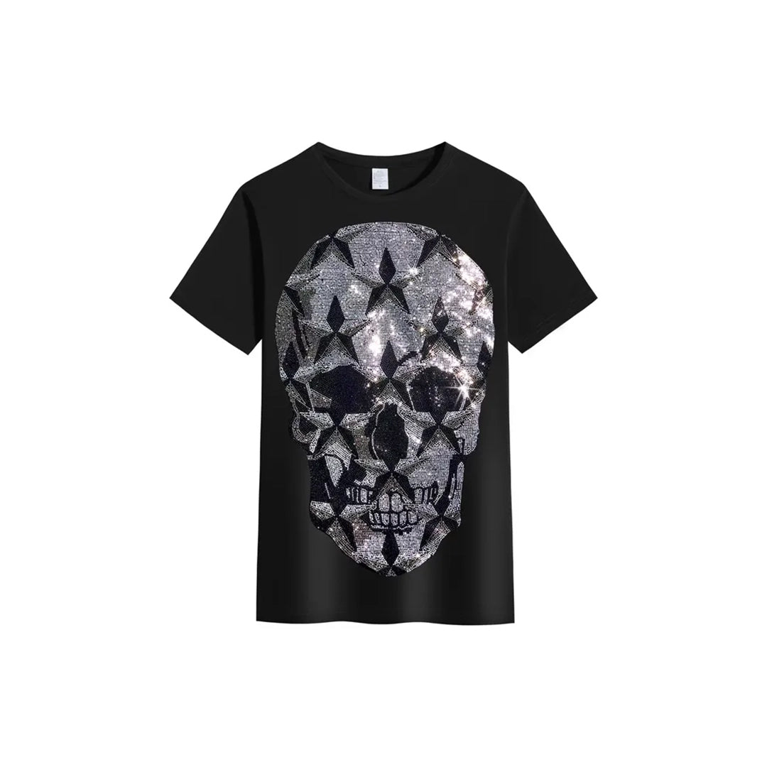 Shiny Rhinestone Skull T-shirt