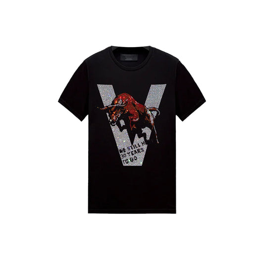 Fighter Bull Rhinestone T-shirt