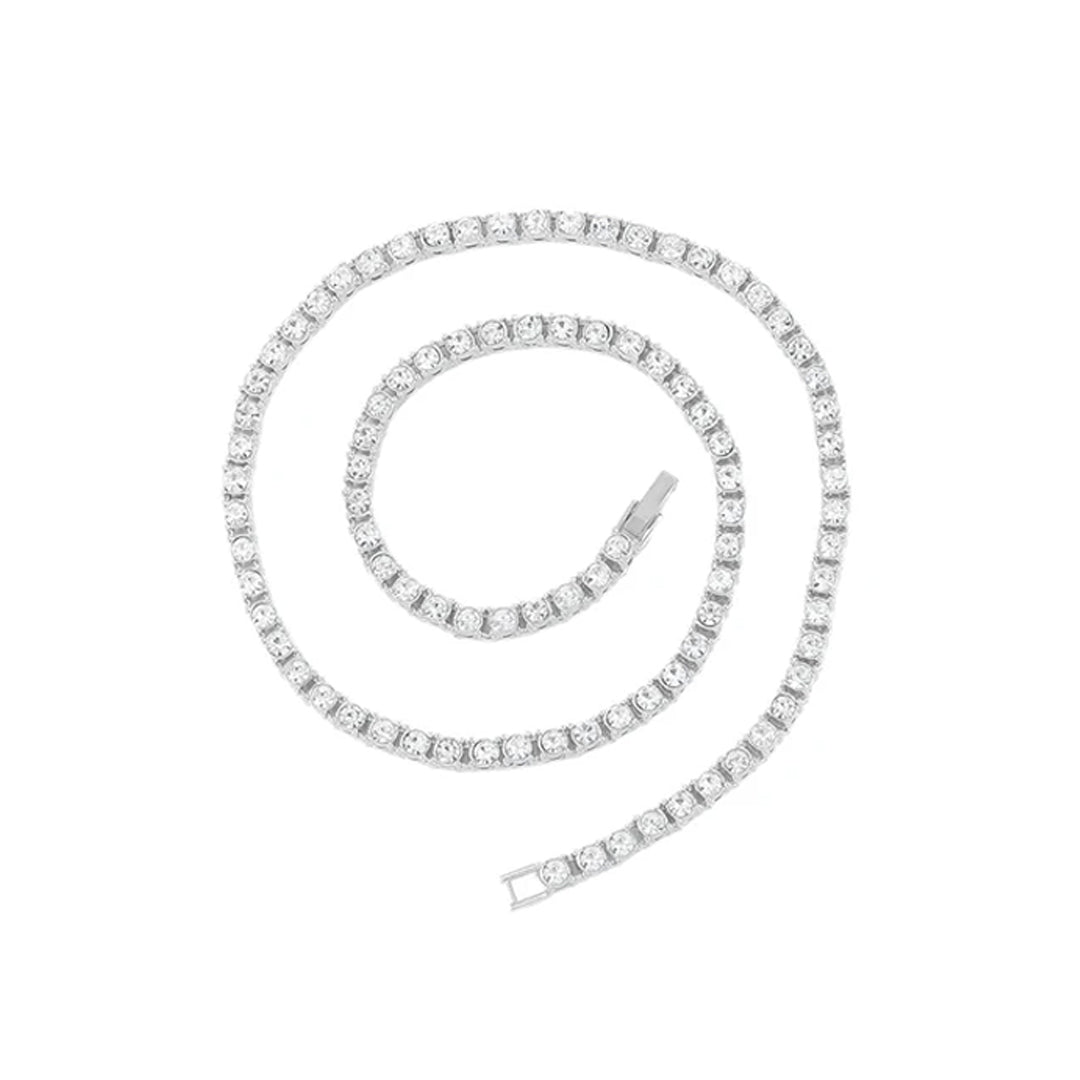 4mm rhinestone tennis link chain necklace – Rhinestone Belt Shop