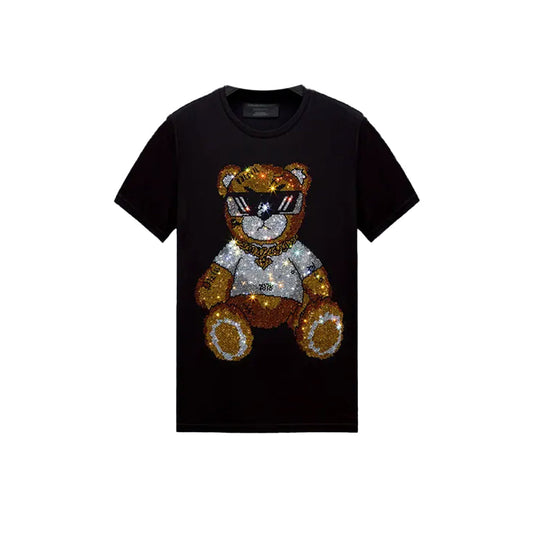 Bear Pop Style Rhinestone T-shirt