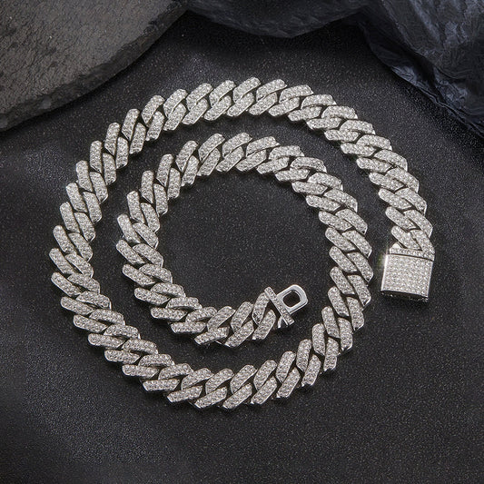 13mm hip hop classic rhinestone Cuban link chain – Rhinestone Belt Shop