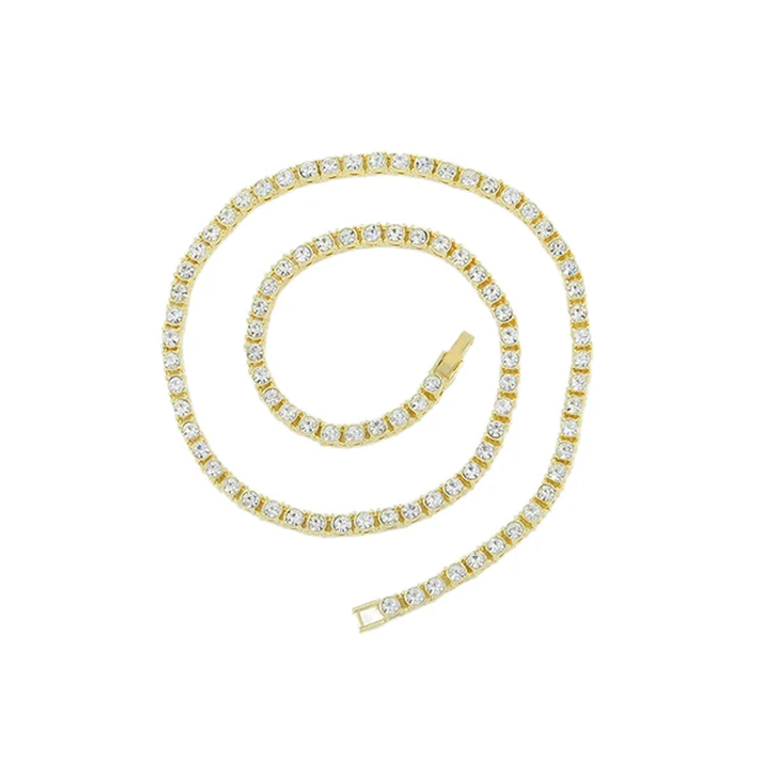 4mm rhinestone tennis link chain necklace – Rhinestone Belt Shop