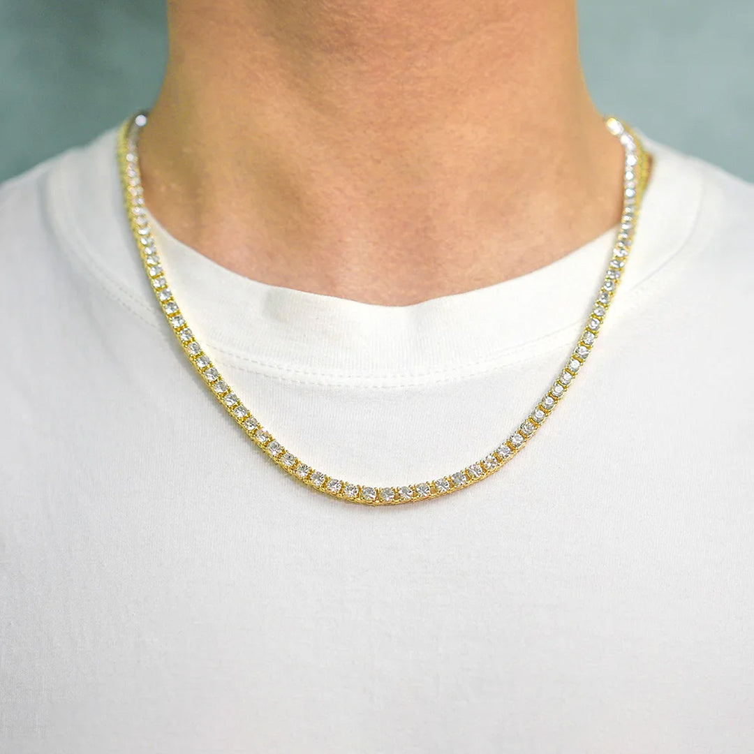 4mm rhinestone tennis link chain necklace – Rhinestone Belt Shop
