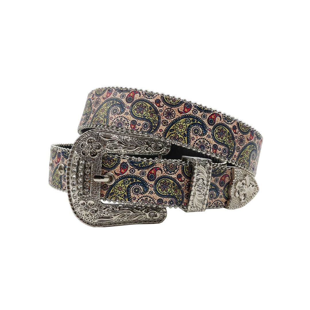 Silver buckle sleek strap silver studded rhinestone belt – Rhinestone Belt Shop