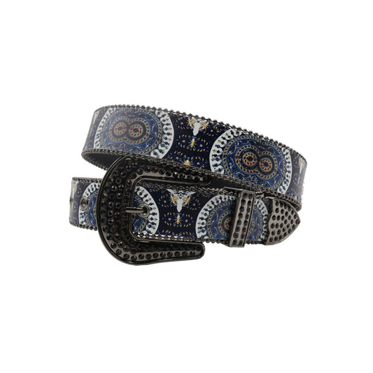 Black buckle eye-catching strap studded rhinestone belt – Rhinestone Belt Shop