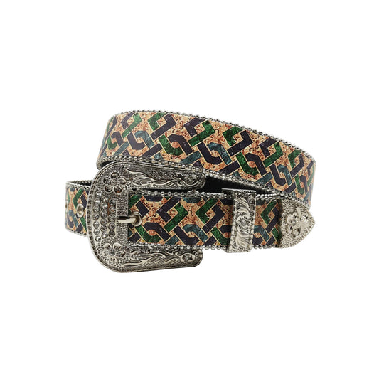 Silver buckle lining strap silver studded rhinestone belt – Rhinestone Belt Shop