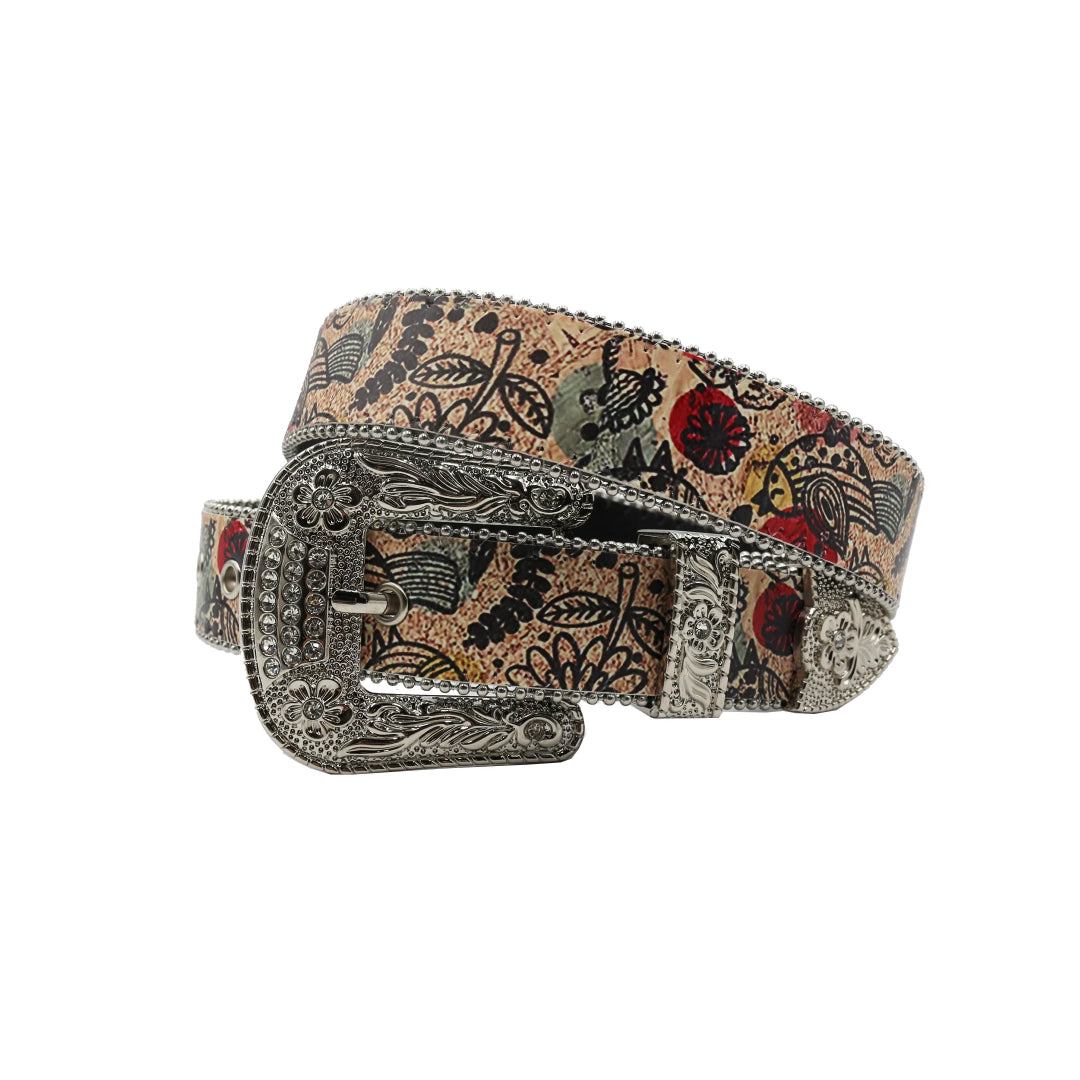 Wide buckle stylish strap silver studded rhinestone belt – Rhinestone Belt Shop