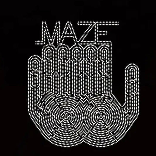 Maze printed rhinestone shirt with crystal detail – Rhinestone Belt Shop