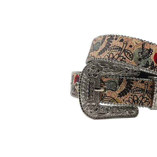 Wide buckle stylish strap silver studded rhinestone belt – Rhinestone Belt Shop